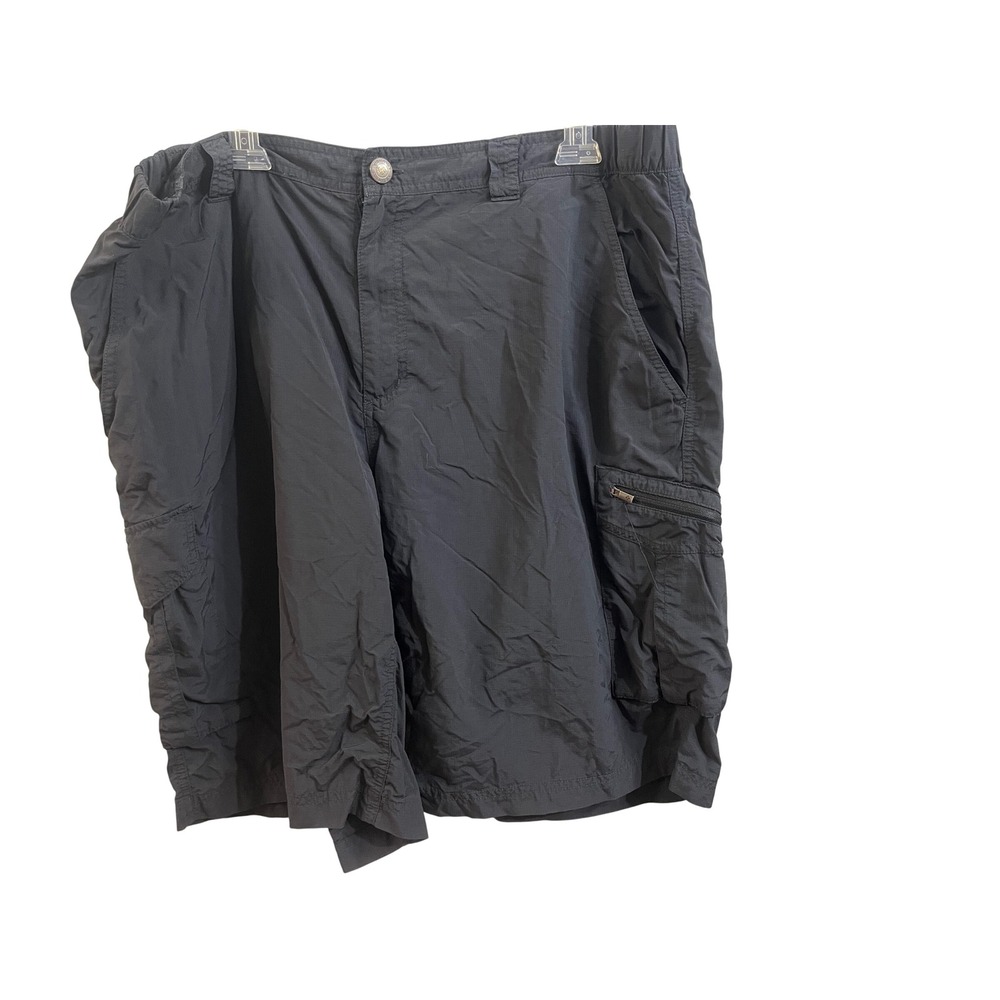 Columbia Mens Omni-Shade Cargo Shorts Gray Ripstop Hiking Fishing Size 40W 12L